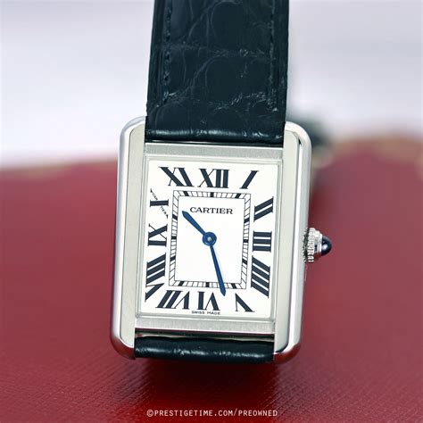 women's tank cartier watch|pre owned cartier tank solo.